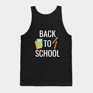 Back to school notebooks and pencils Tank Top